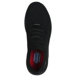 Skechers Work Work & Safety|Women's , Relaxed Fit: BOBS Sport Squad Chaos Slip Resistant Sneaker Black