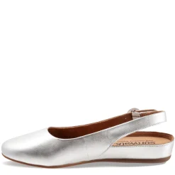 Soft Walk Flats|Women's , Sandy Flat Silver