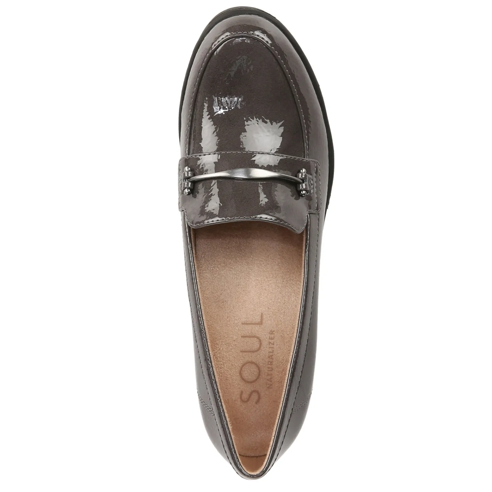 SOUL Naturalizer Loafers|Women's , Achieve Loafer Grey Patent