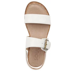 SOUL Naturalizer Sandals|Women's , Cindi Sling Sandal White