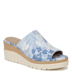 SOUL Naturalizer Sandals|Women's , Goodtimes Wedge Slide Bluebell Fabric