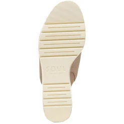 SOUL Naturalizer Sandals|Women's , Goodtimes Wedge Slide Taupe