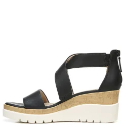 SOUL Naturalizer Sandals|Women's , Goodtimes Wedge Sandal Black