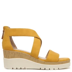 SOUL Naturalizer Sandals|Women's , Goodtimes Wedge Sandal Yellow