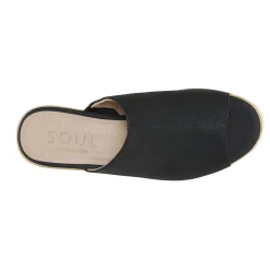 SOUL Naturalizer Sandals|Women's , Goodtimes Wedge Sandal Black