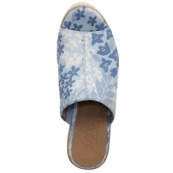 SOUL Naturalizer Wedges|Women's , Goodtimes Wedge Slide Bluebell Fabric