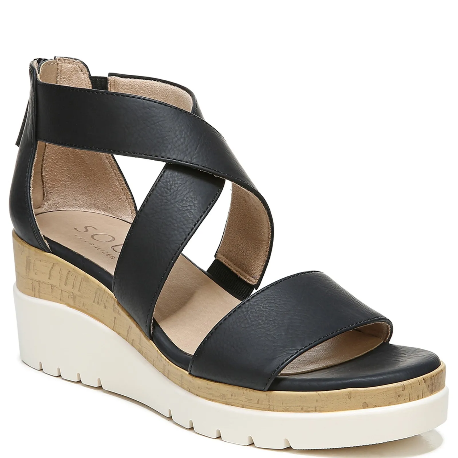 SOUL Naturalizer Wedges|Women's , Goodtimes Wedge Sandal Black