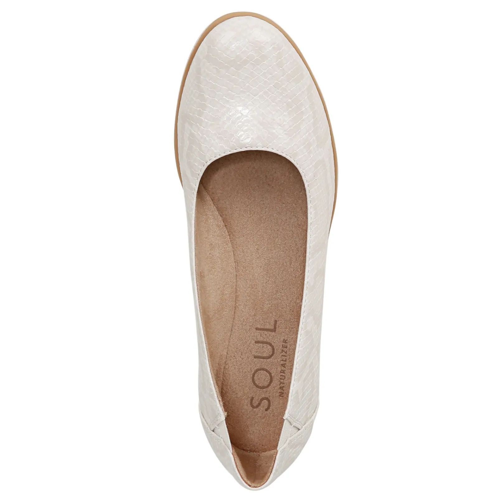 SOUL Naturalizer Flats|Women's , Idea Ballet Flat Beige Snake Print