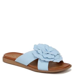 SOUL Naturalizer Sandals|Women's , Joyful Slide Light Blue Faux Leather