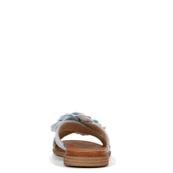 SOUL Naturalizer Sandals|Women's , Joyful Slide Light Blue Faux Leather