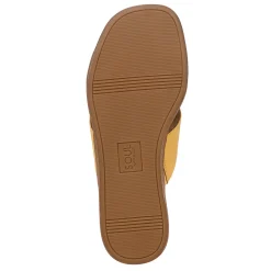 SOUL Naturalizer Sandals|Women's , Joyful Slide Amber Glow Faux Leather