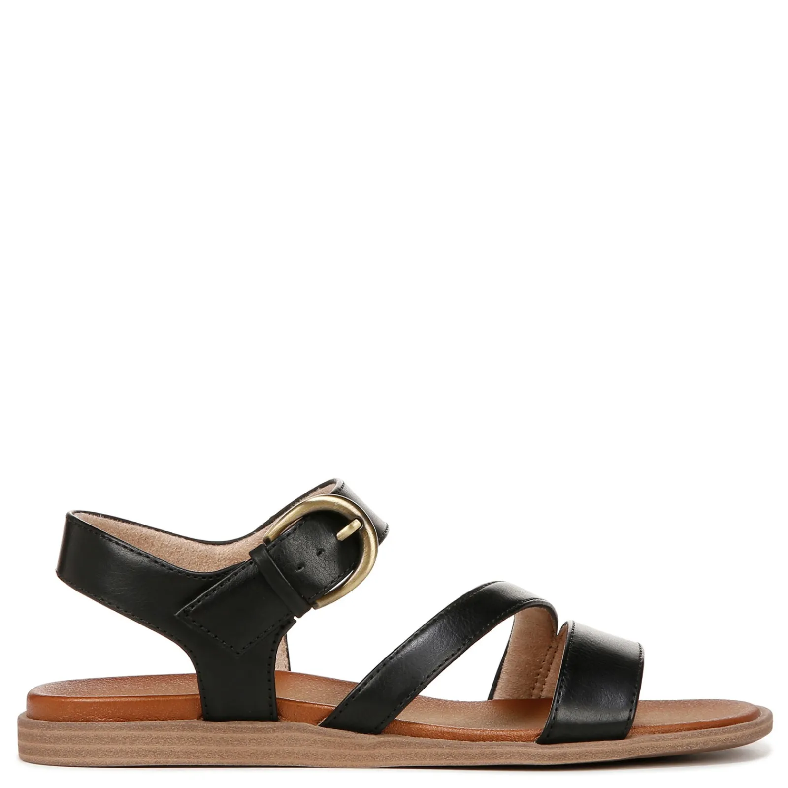 SOUL Naturalizer Sandals|Women's , Jayvee Sandal Black Faux Leather