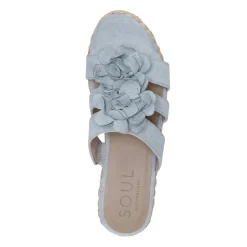 SOUL Naturalizer Wedges|Women's , Oodles Flower Sandal Sky Blue