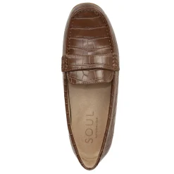 SOUL Naturalizer Slip-On Shoes|Women's , Seven Loafer Brown Croco
