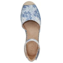 SOUL Naturalizer Wedges|Women's , Wren Espadrille Bluebell Fabric