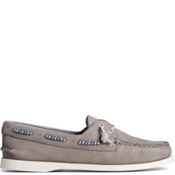 Sperry Slip-On Shoes|Women's , Authentic Original 2-Eye Beaded Boat Shoe Grey