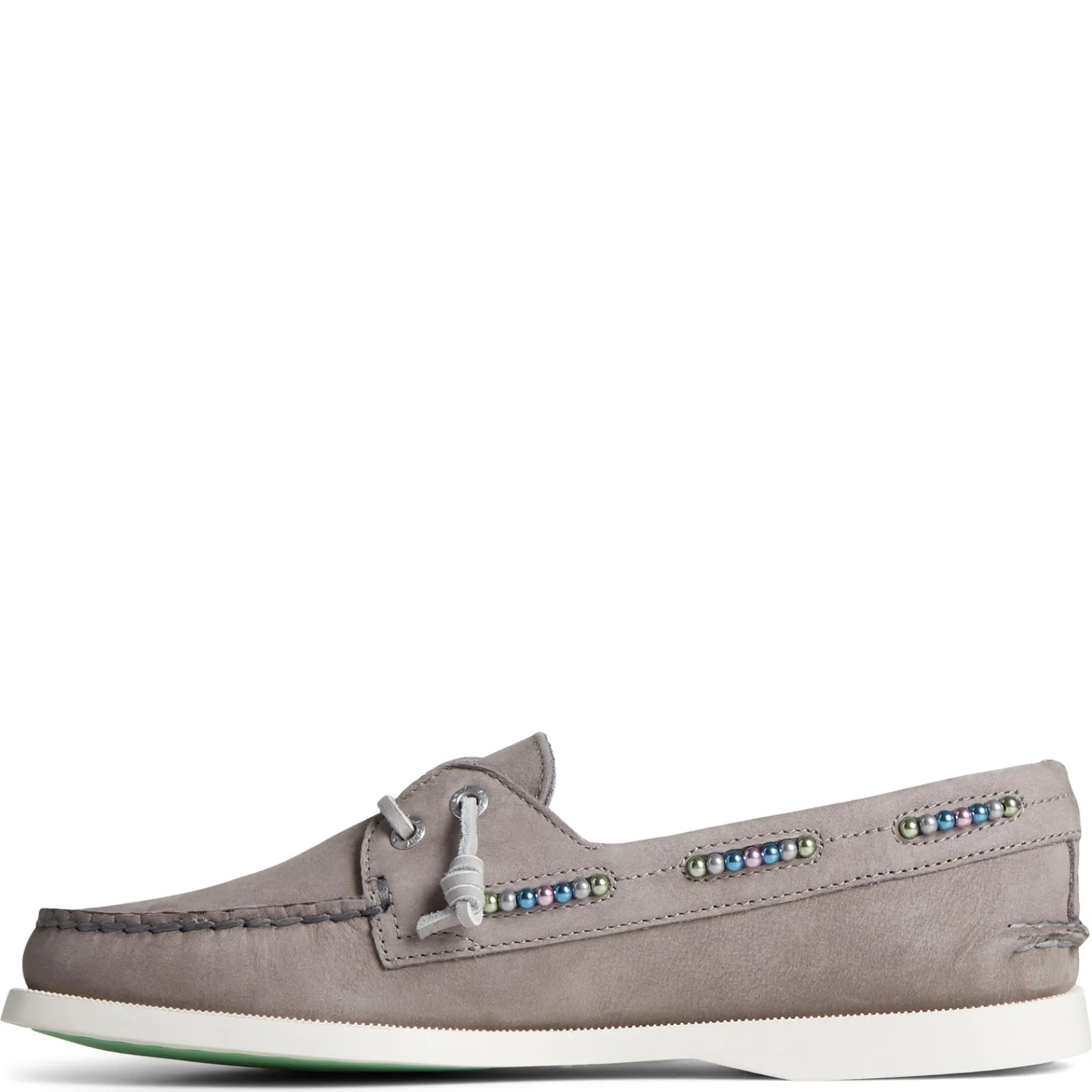 Sperry Loafers|Women's , Authentic Original 2-Eye Beaded Boat Shoe Grey