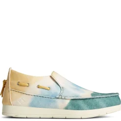 Sperry Slip-On Shoes|Women's , Moc-Sider Canvas Slip-On Green Yellow