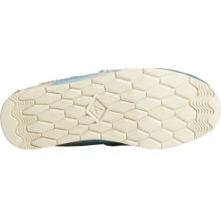 Sperry Loafers|Women's , Moc-Sider Canvas Slip-On Green Yellow