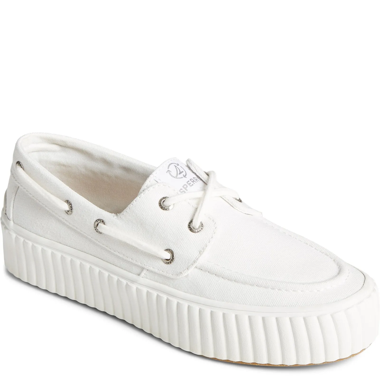 Sperry Slip-On Shoes|Women's , Pier Wave Boat Platform Sneaker White
