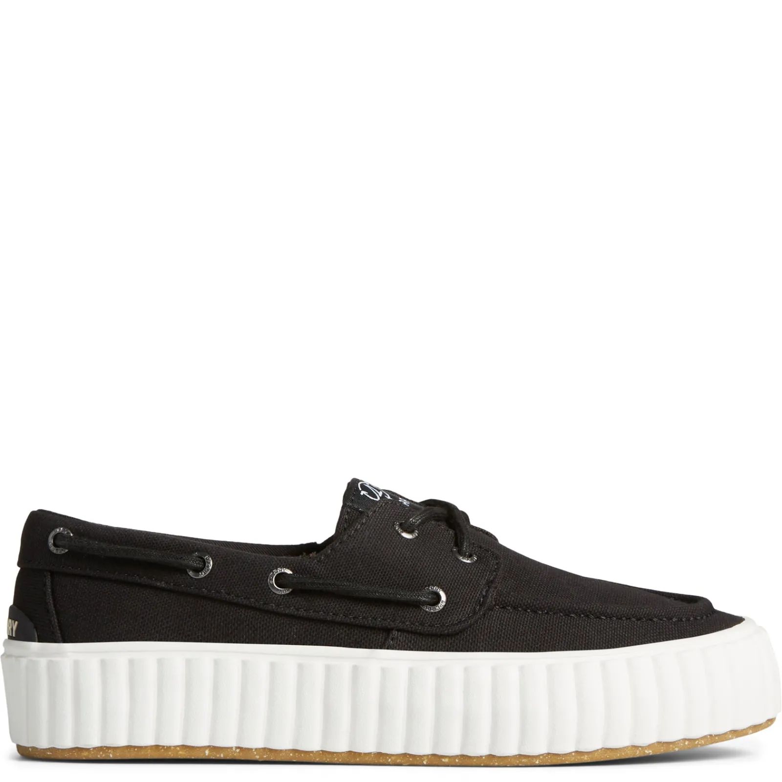 Sperry Slip-On Shoes|Women's , Pier Wave Boat Platform Sneaker Black
