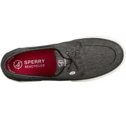 Sperry Boat Shoes|Women's , Pier Wave Boat Sneaker Black
