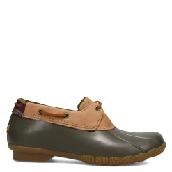 Sperry Slip-On Shoes|Women's , Saltwater 1 Eye Duck Boot Tan Olive