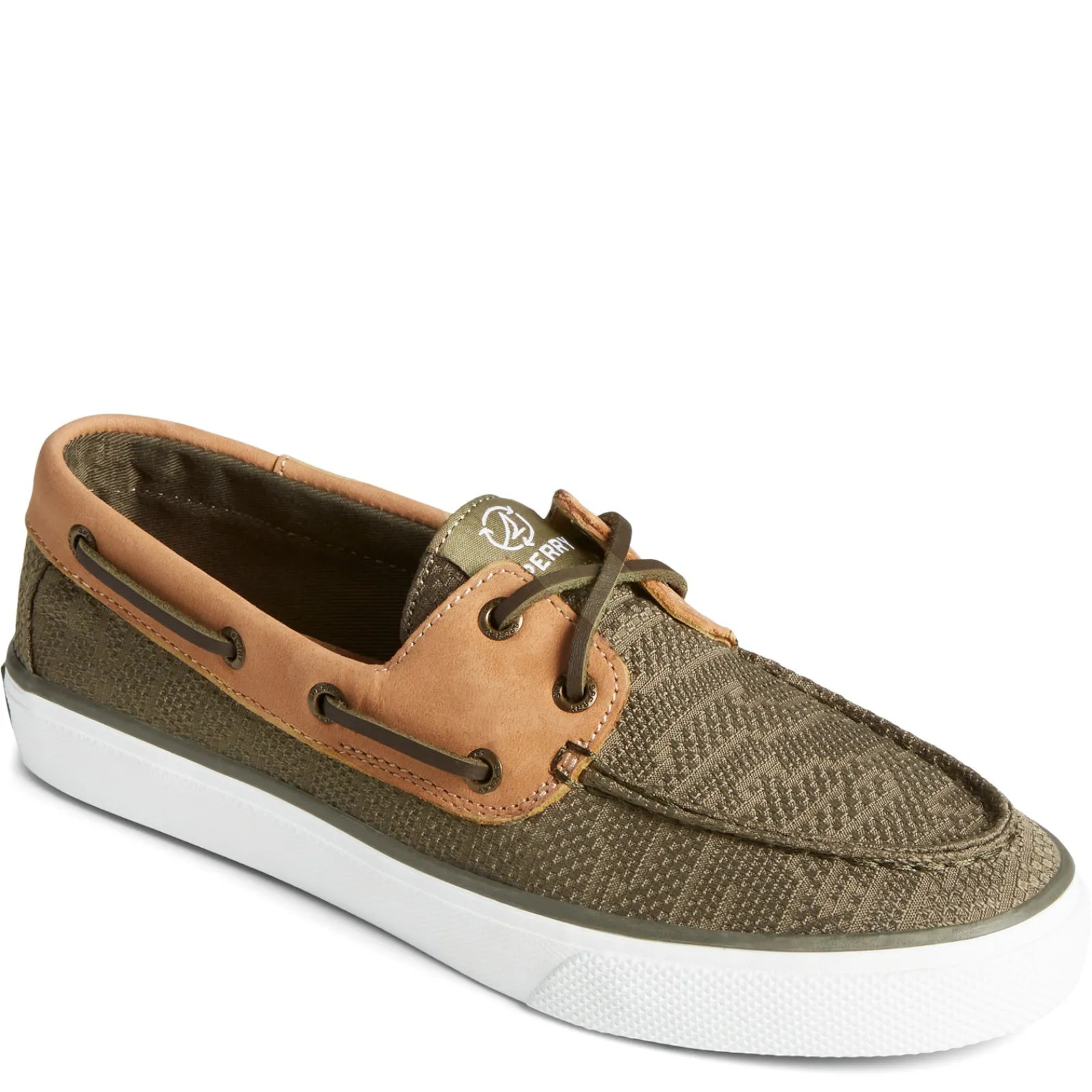 Sperry Sneakers & Athletic|Women's , SeaCycled Bahama II Sneaker Olive Jacquard