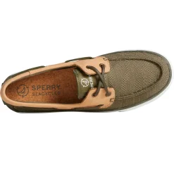 Sperry Sneakers & Athletic|Women's , SeaCycled Bahama II Sneaker Olive Jacquard