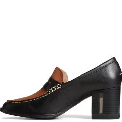 Sperry Slip-On Shoes|Women's , Seaport Two-Tone Penny Pump Black / Tan