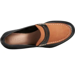 Sperry Slip-On Shoes|Women's , Seaport Two-Tone Penny Pump Black / Tan