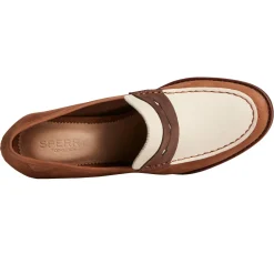 Sperry Pumps & Heels|Women's , Seaport Two-Tone Penny Pump Brown / Cream