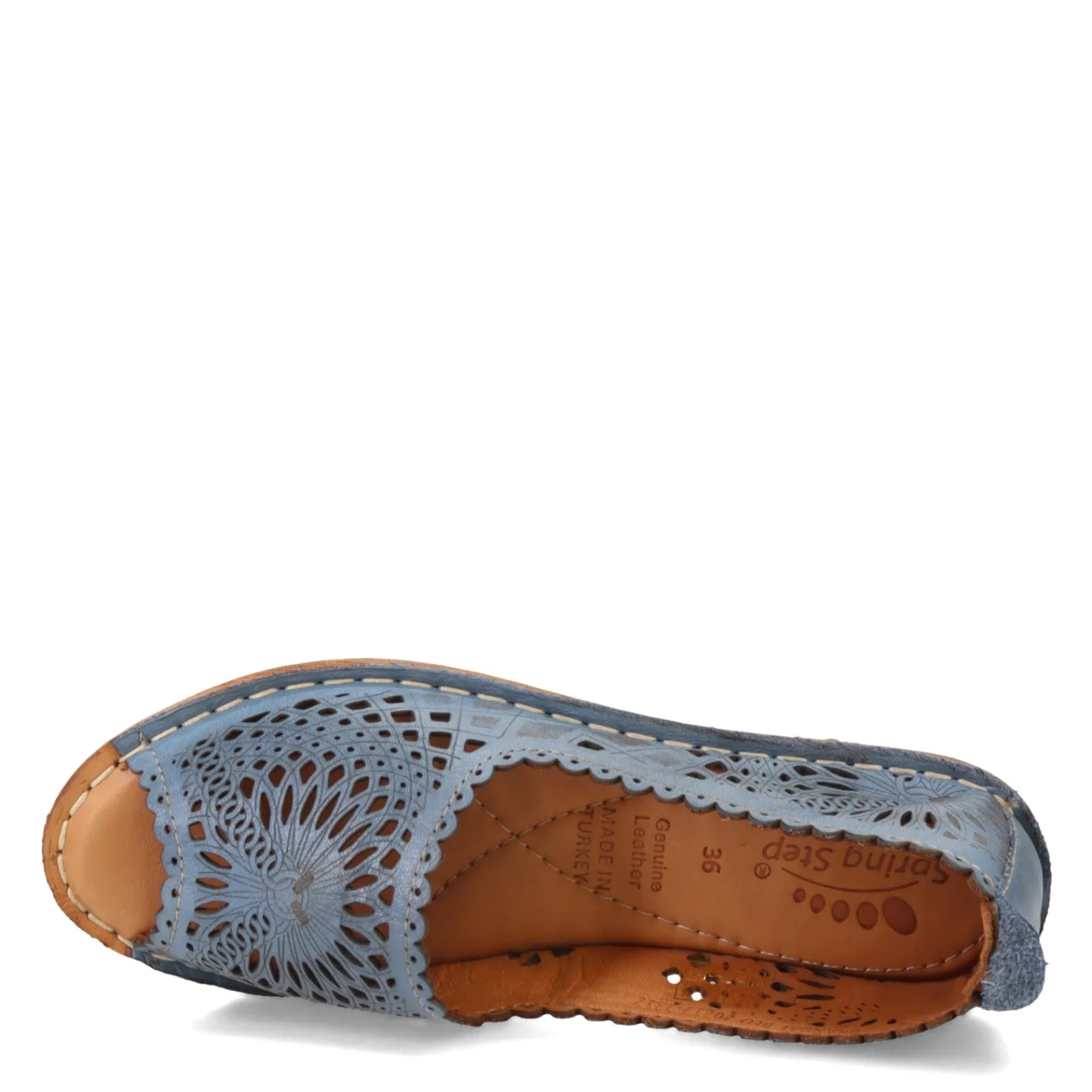 Spring Step Sandals|Women's , Brandal Slip-On Blue