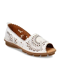 Spring Step Flats|Women's , Brandal Slip-On White