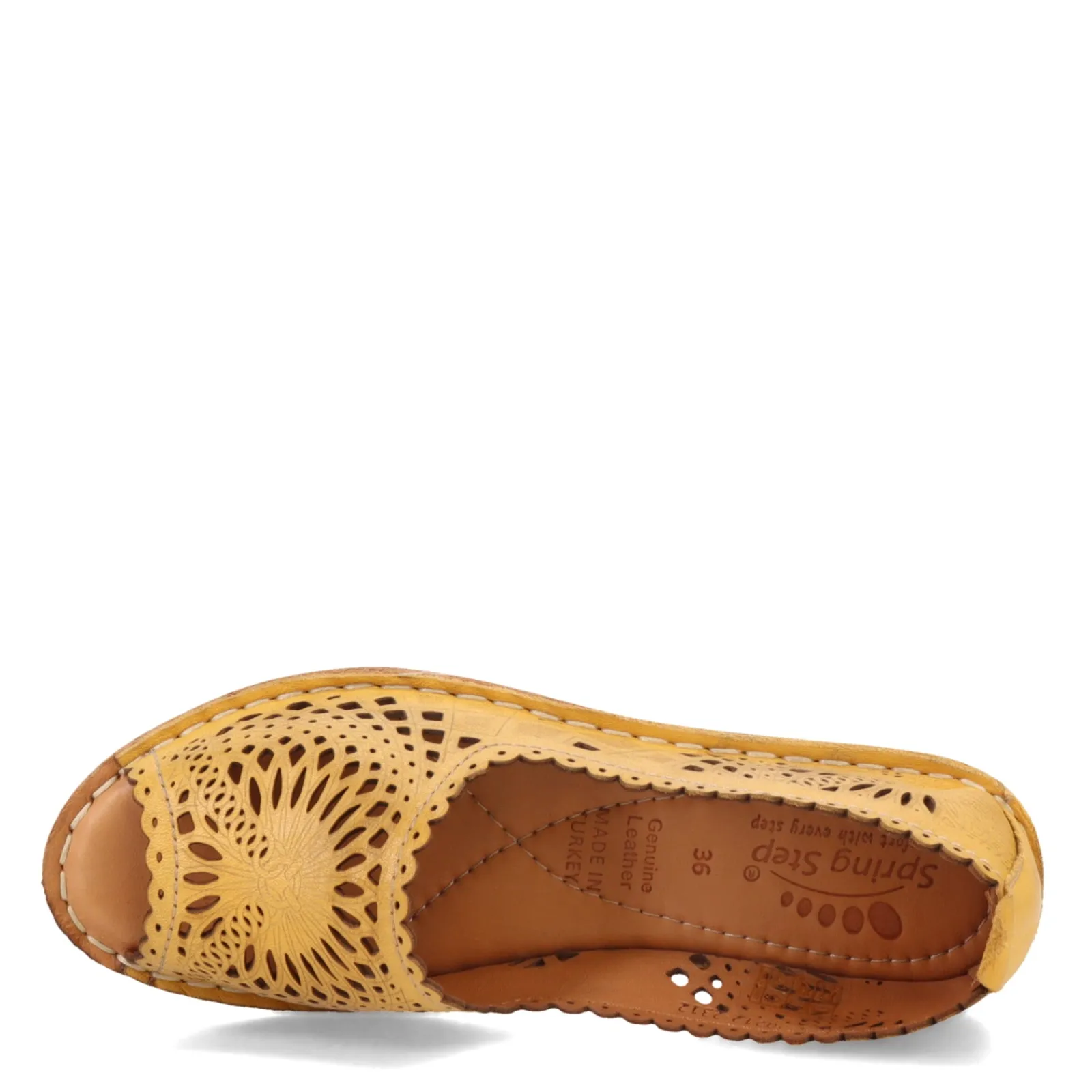 Spring Step Flats|Women's , Brandal Slip-On Yellow