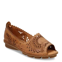 Spring Step Flats|Women's , Brandal Slip-On Camel