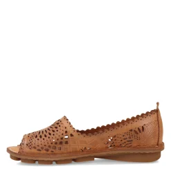 Spring Step Flats|Women's , Brandal Slip-On Camel