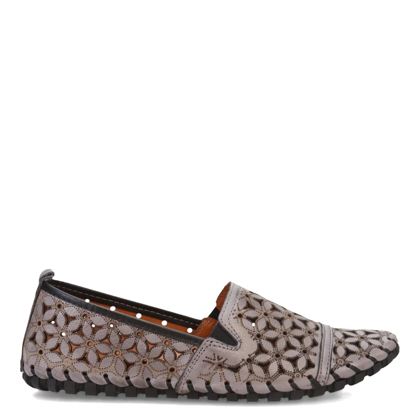 Spring Step Slip-On Shoes|Women's , Flowerflow Slip-On Charcoal