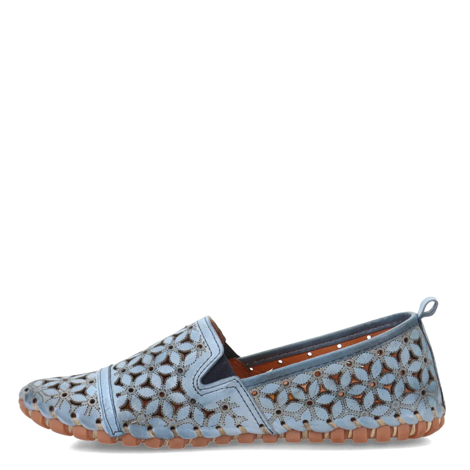 Spring Step Loafers|Women's , Flowerflow Slip-On Blue