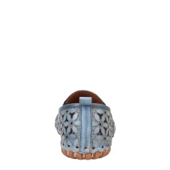 Spring Step Loafers|Women's , Flowerflow Slip-On Blue