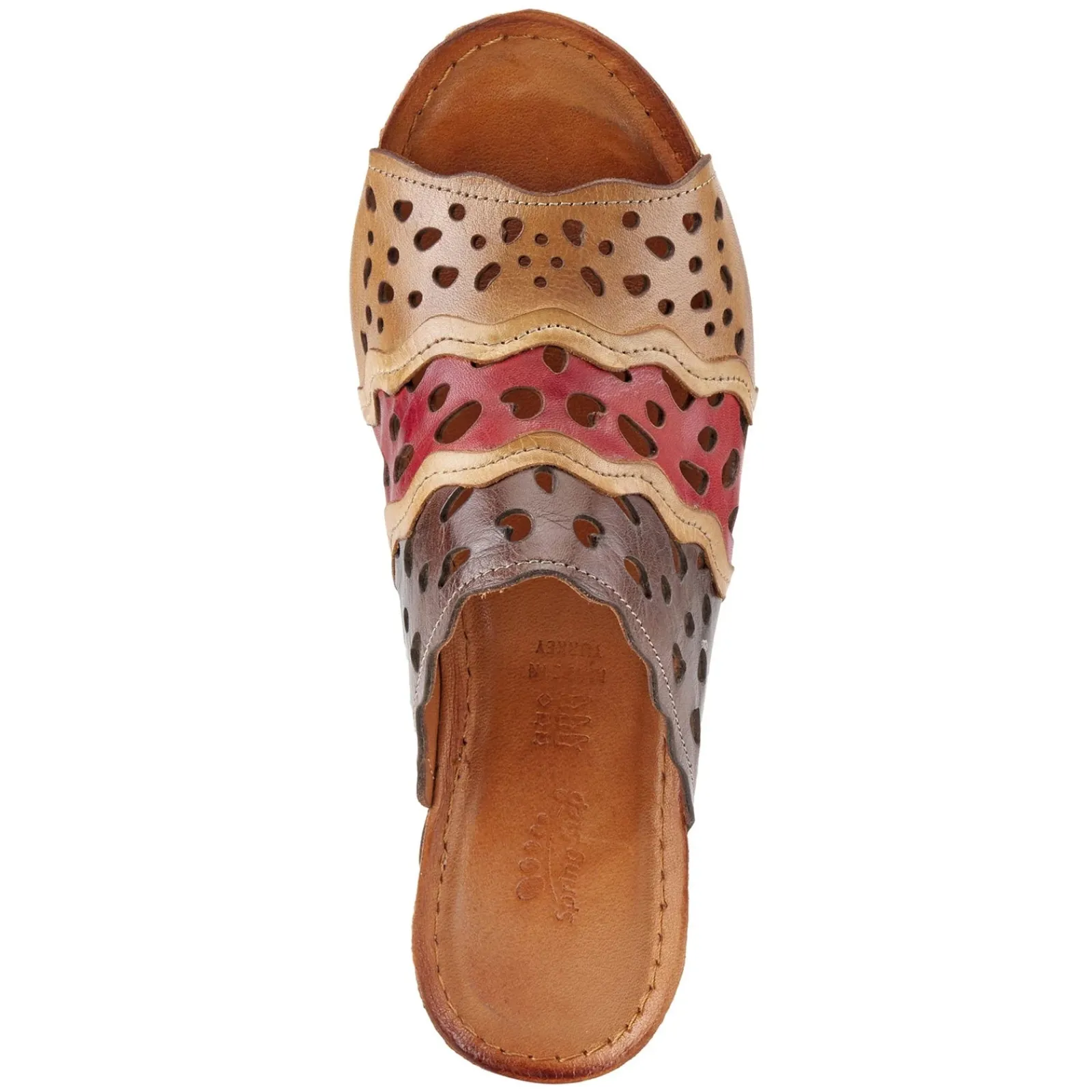 Spring Step Sandals|Women's , Footy Sandal Brown Multi