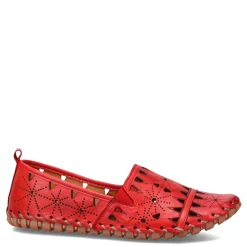 Spring Step Flats|Women's , Fusaro Slip-On Red