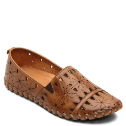 Spring Step Flats|Women's , Fusaro Slip-On Brown