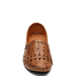 Spring Step Flats|Women's , Fusaro Slip-On Brown