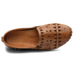 Spring Step Flats|Women's , Fusaro Slip-On Brown
