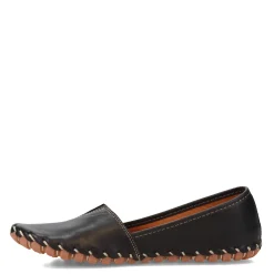 Spring Step Flats|Women's , Kathaleta Slip-On Black Leather
