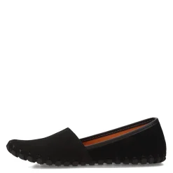 Spring Step Flats|Women's , Kathaleta Slip-On Black Suede