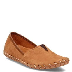 Spring Step Flats|Women's , Kathaleta Slip-On Camel Suede