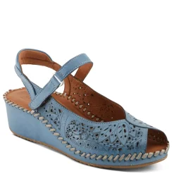 Spring Step Wedges|Women's , Santonio Sandal Blue