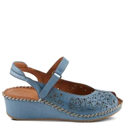 Spring Step Wedges|Women's , Santonio Sandal Blue
